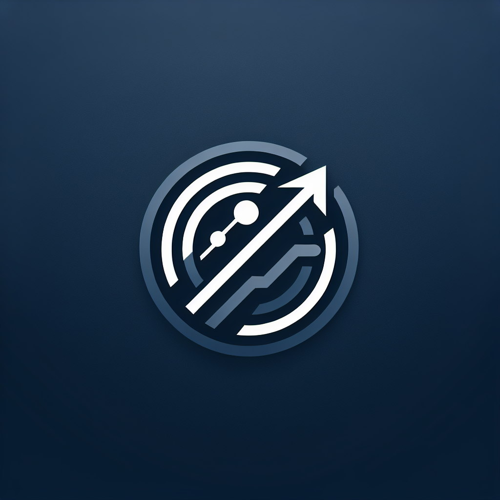 Crea un logo moderno per “Italy Market” che combini un’icona astratta che richiami economia e movimento (ad esempio un grafico, una freccia o una moneta stilizzata) con un font sans-serif pulito. Colori consigliati: blu navy, grigio acciaio, bianco.